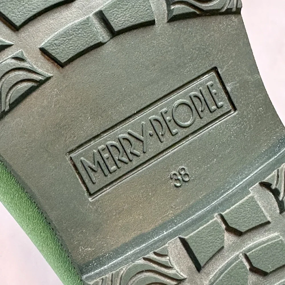 Merry People Bobbi Ankle Rain Boots Women's 8 EU 38 Grasshopper Green Wellington